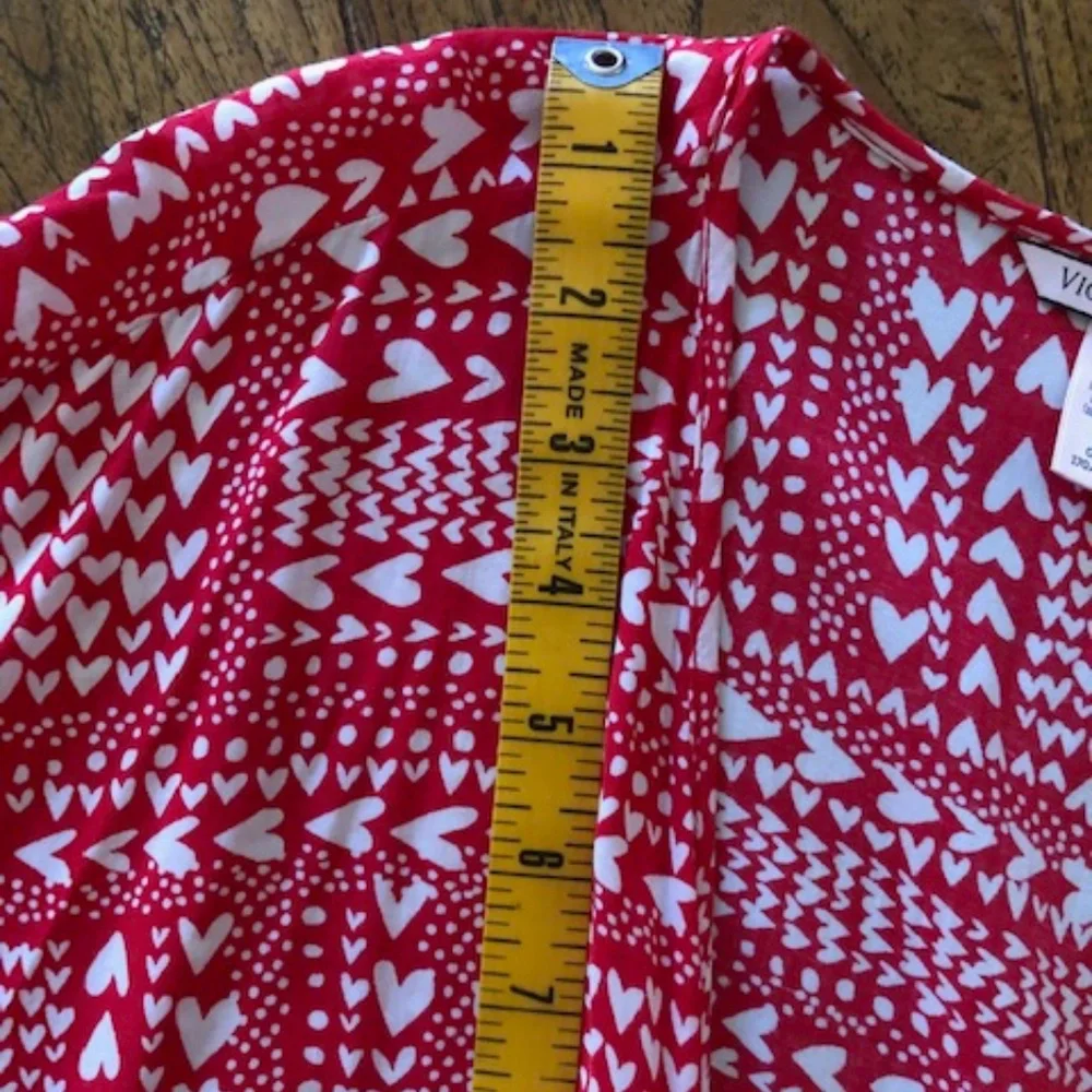 Victoria's Secret “Hearts for My Sweet Heart” Red & White Short Kimono Robe O/S - Picture 13 of 16